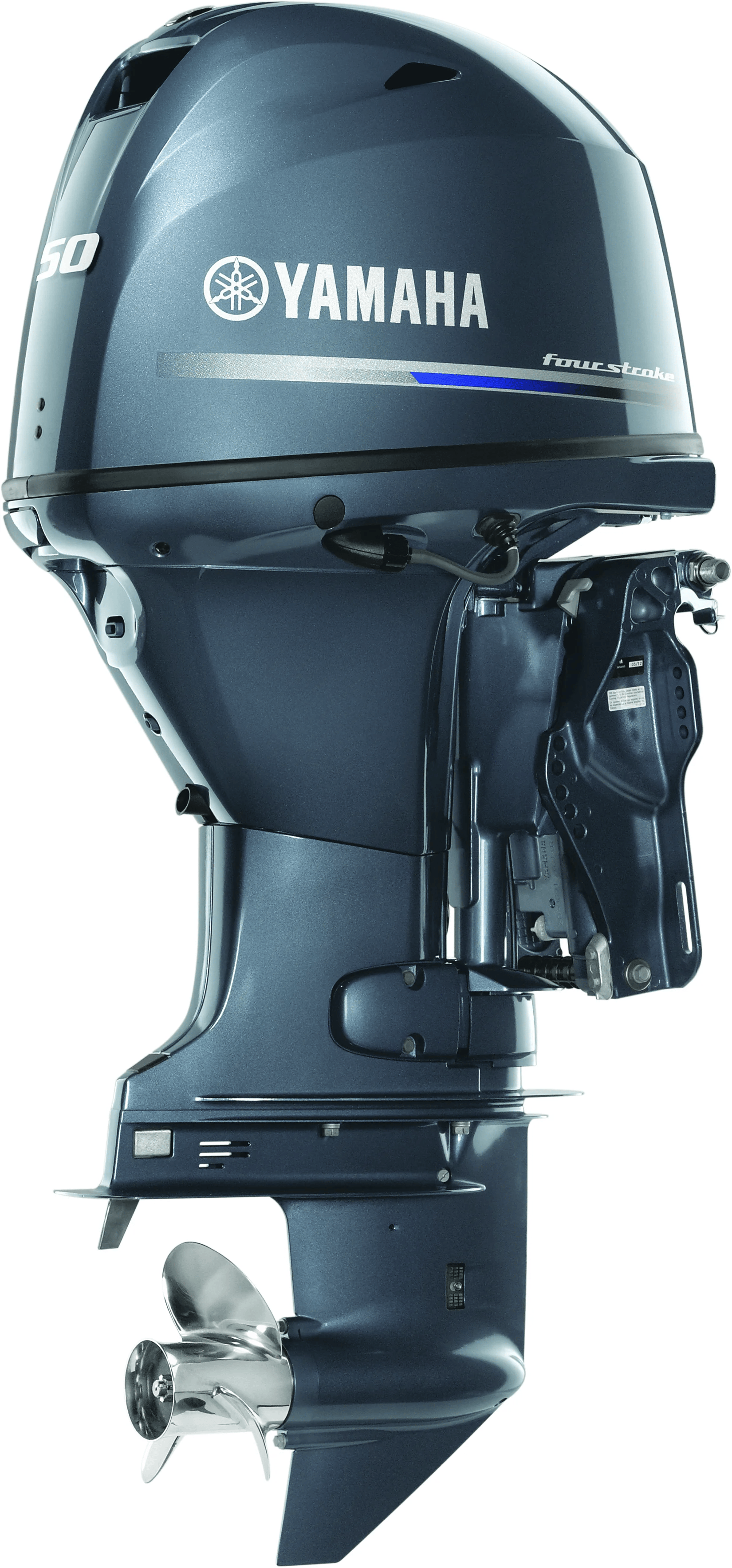 Gray Yamaha F50 Midrange Outboard Motor