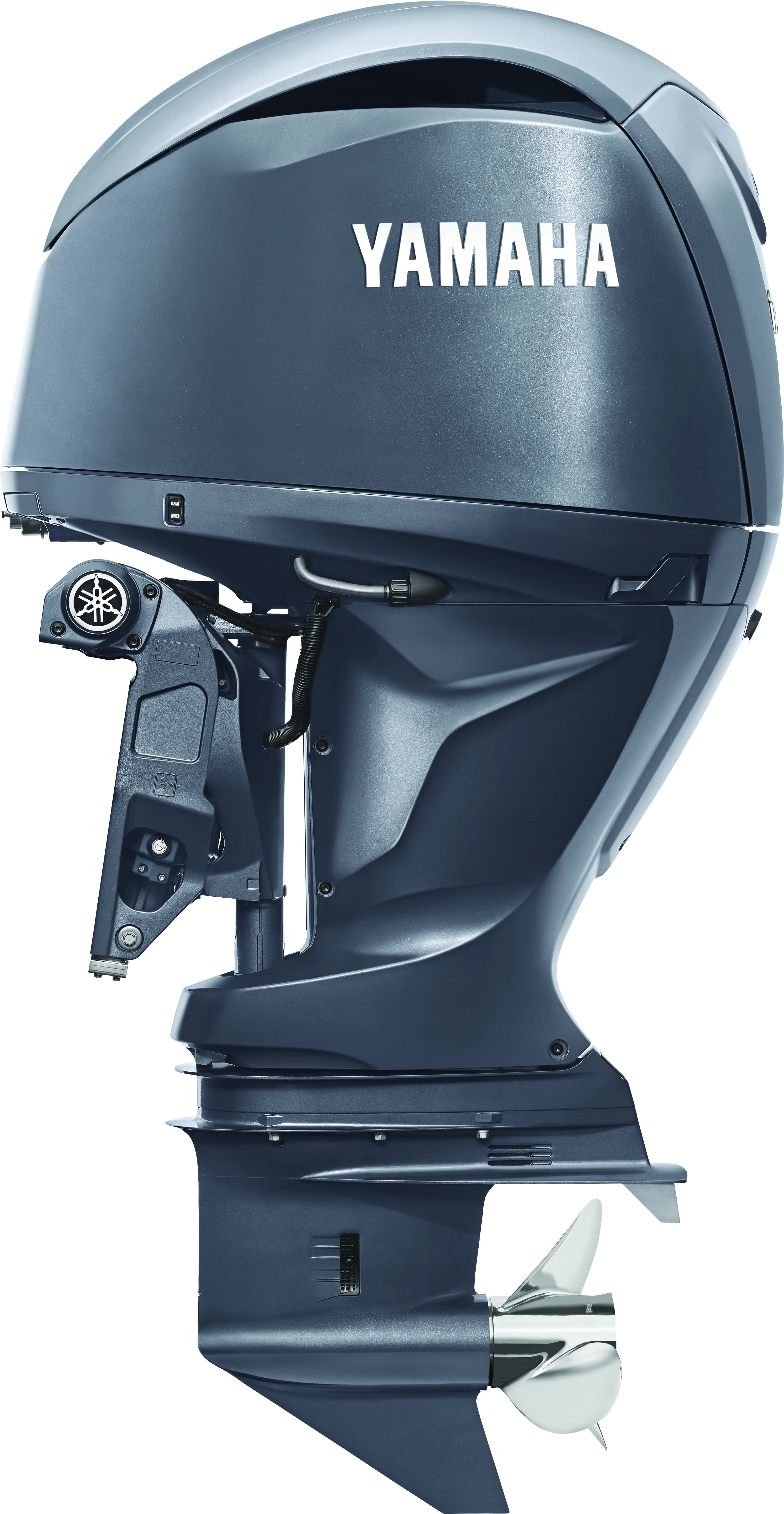 Yamaha F6 6HP portable outboard at Annapolis Inflatables- 139cc engine, labyrinth exhaust, external fuel tank, quiet power, tiller handle & F‑N‑R shifting
