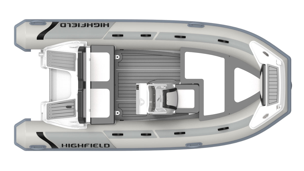 Annapolis Inflatables Highfield Sport 420 RIB inflatable boat, 4.24m length, 8-person capacity, 70hp, teak deck
