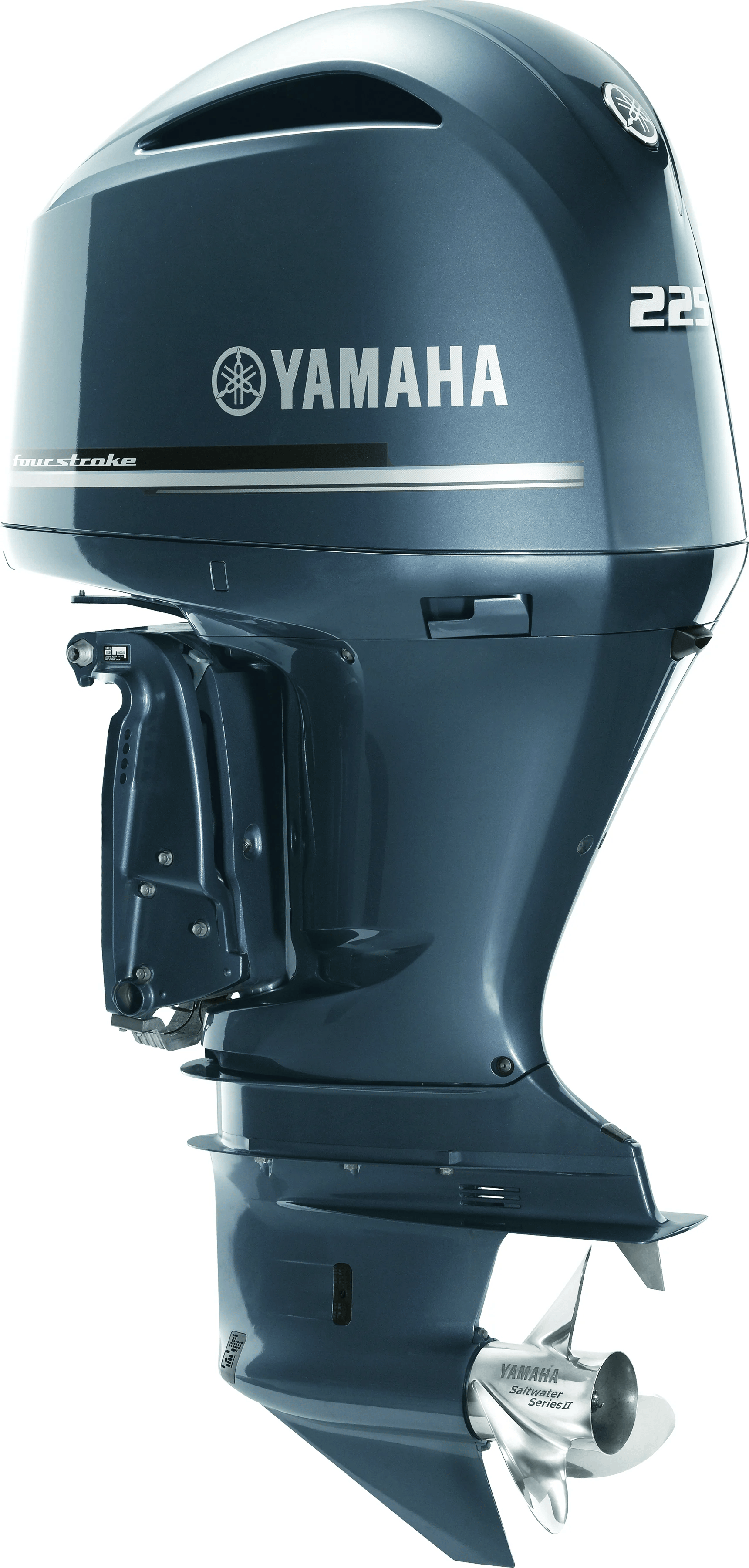 Gray Yamaha F225 Outboard Motor 