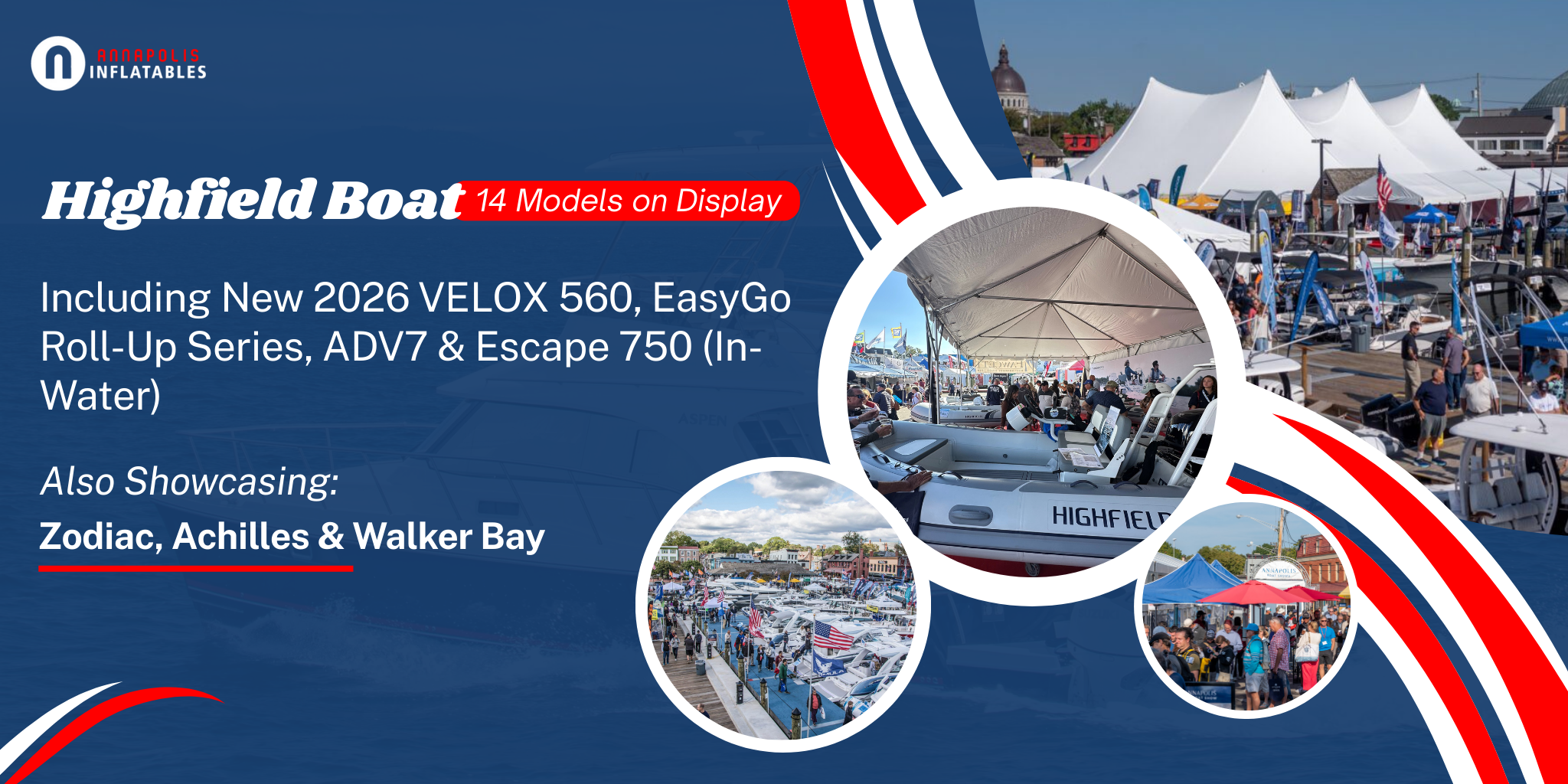 14 Boat Model Name that Annapolis Inflatables is putting on display at U.S. Powerboat Show