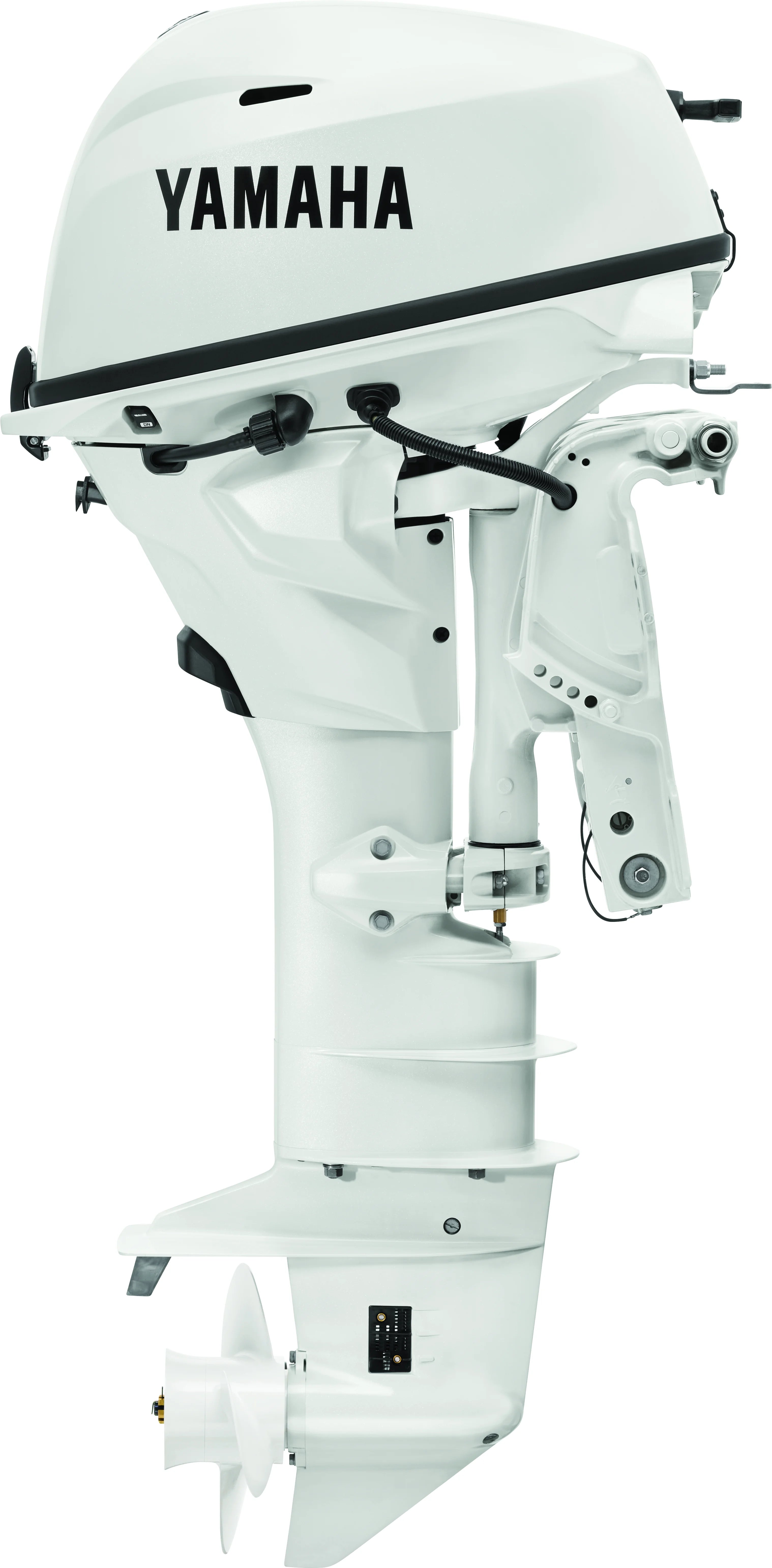 White Yamaha F25 Portable Outboard Motor