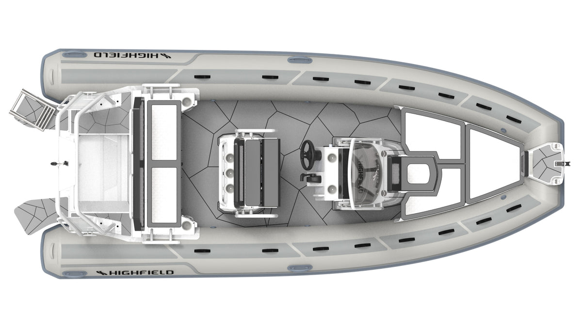 Annapolis Inflatables Highfield Sport 560 inflatable RIB boat, 5.86m length, 12-person capacity, roll bar deck