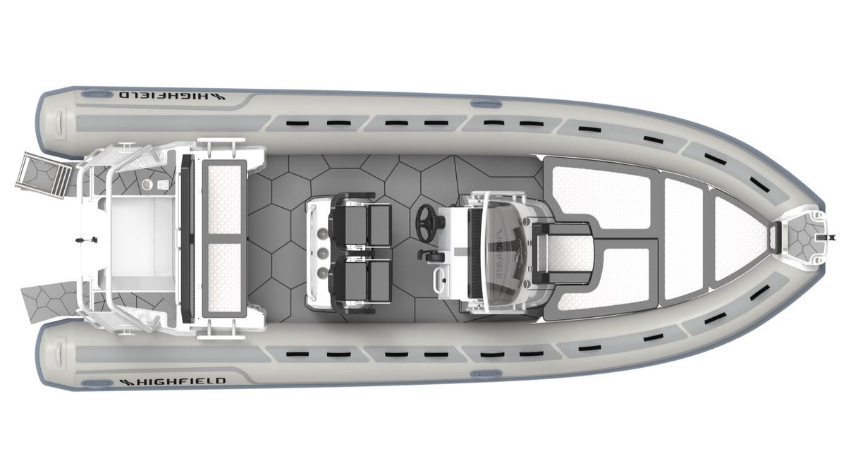 Annapolis Inflatables Highfield Sport 660 inflatable boat, 6.65m length, 14-person capacity, 200hp, self-draining deck