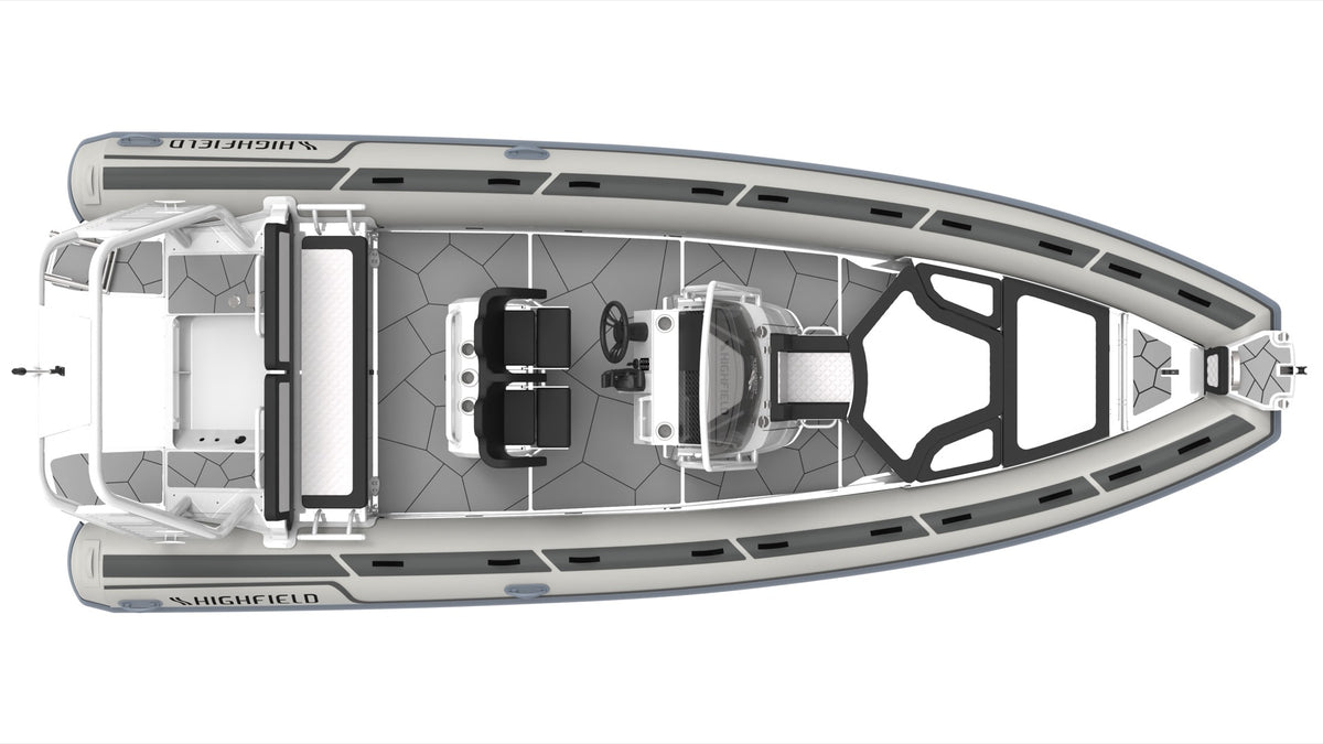 Annapolis Inflatables Highfield Sport 700 inflatable boat, 6.99m length, 14-person capacity, 250hp, aluminum hull