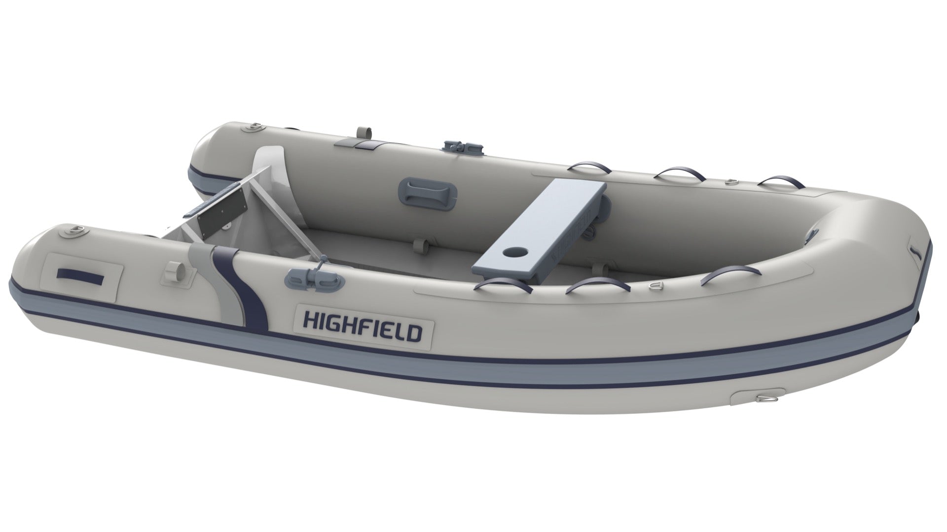 Highfield Ultralite 290 compact RIB inflatable tender boat in grey | Annapolis Inflatables